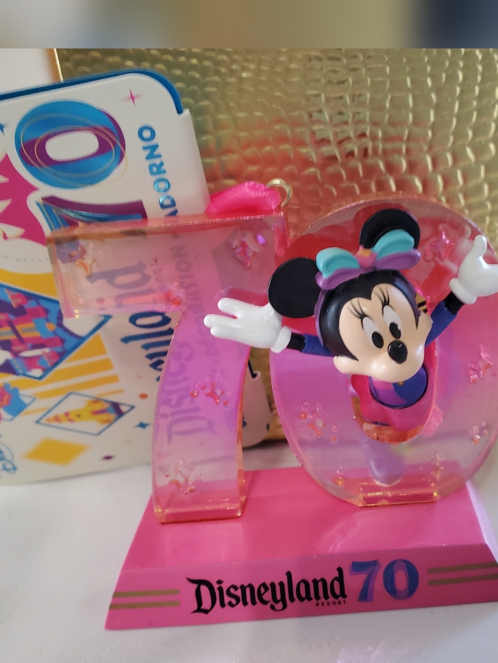 Minnie Mouse Figural Ornament – Disneyland 70th Anniversary - Picture 6 of 8